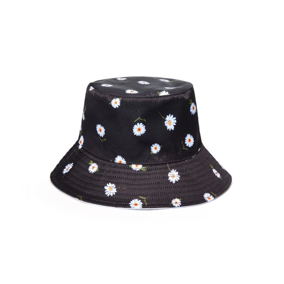 Alice + Olivia Reversible Daisy Print Bucket Hat - Picture 3 of 14